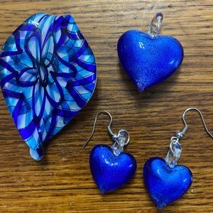 Blown glass jewelry LOT